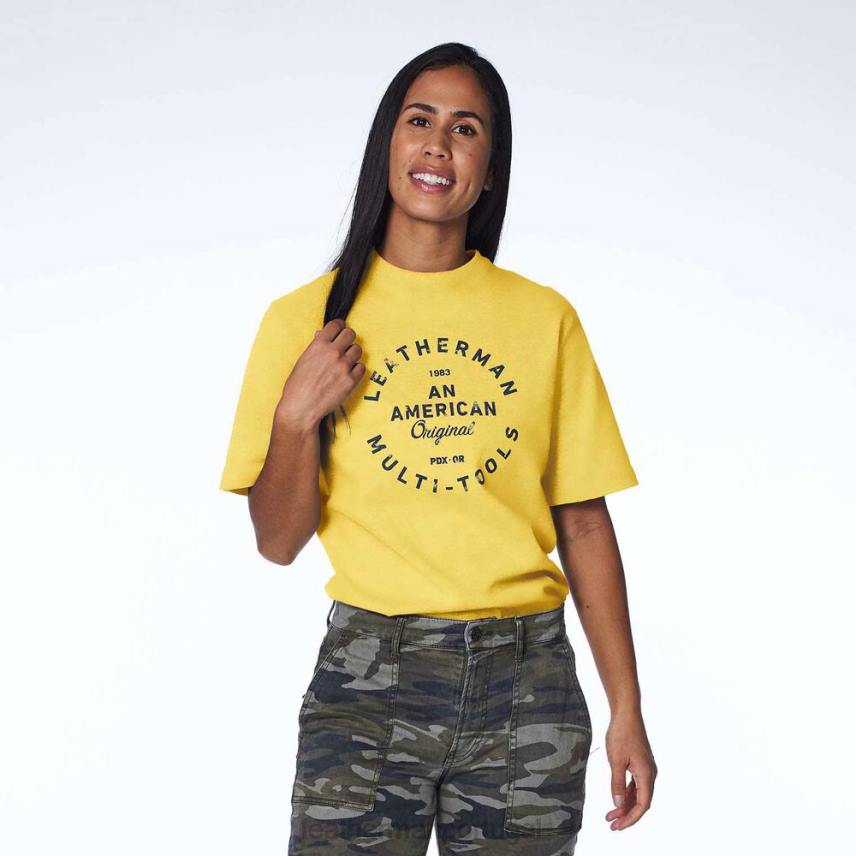 vestuário Leatherman camiseta de manga curta com emblema Heritage amarelo 8HHD93 - Image 2