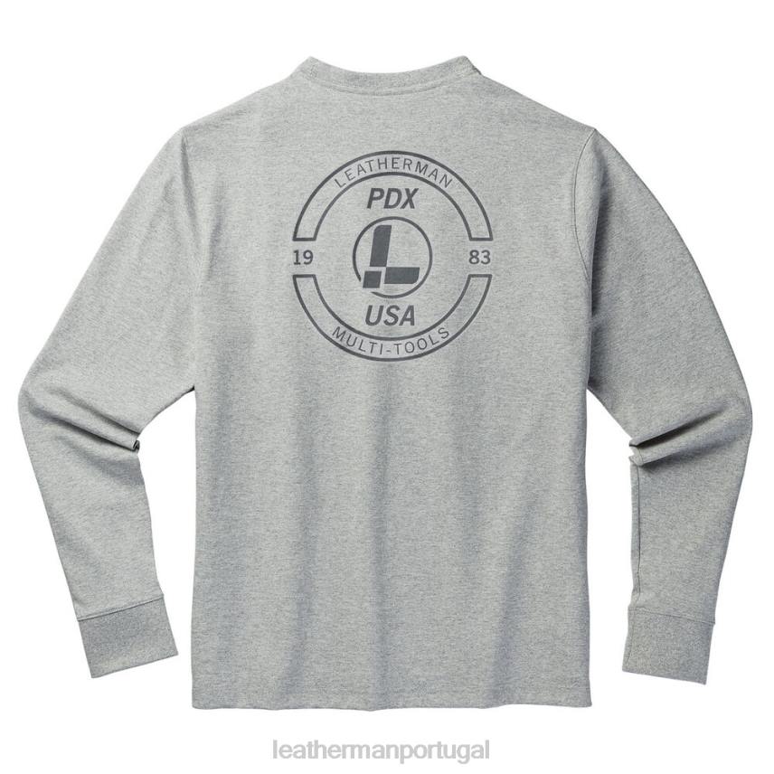 vestuário Leatherman camiseta de manga longa com carimbo de marca cinza 8HHD91 - Image 1