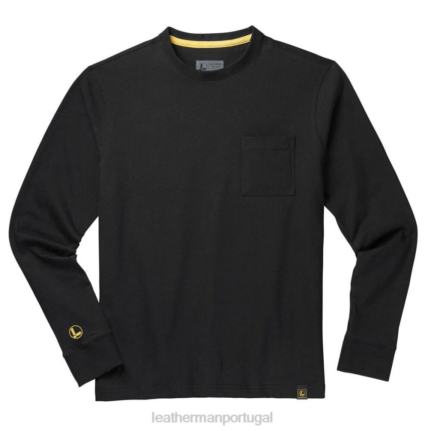 vestuário Leatherman camiseta de manga longa com carimbo de marca preto 8HHD90 - Image 3