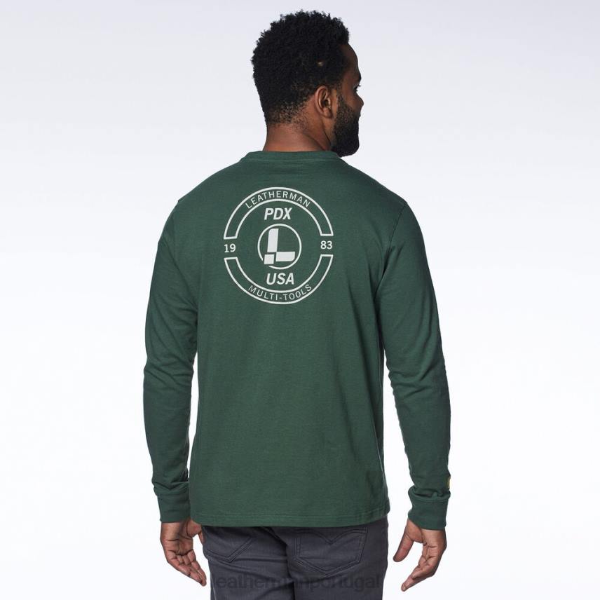 vestuário Leatherman camiseta de manga longa com carimbo de marca verde 8HHD92 - Image 2