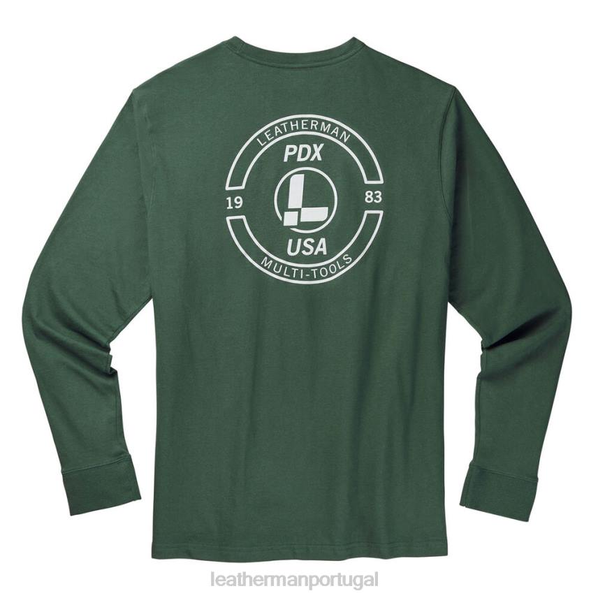 vestuário Leatherman camiseta de manga longa com carimbo de marca verde 8HHD92 - Image 1