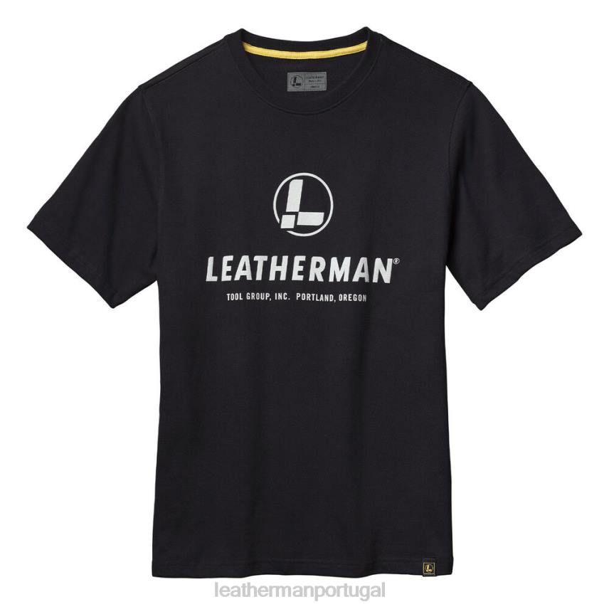 vestuário Leatherman camiseta manga curta com logo no peito preto 8HHD106 - Image 1