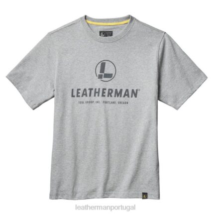 vestuário Leatherman camiseta manga curta com logo no peito cinza 8HHD107